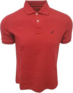 Nautica Mens Slim Fit Short Sleeve Solid Soft Cotton Polo Shirt