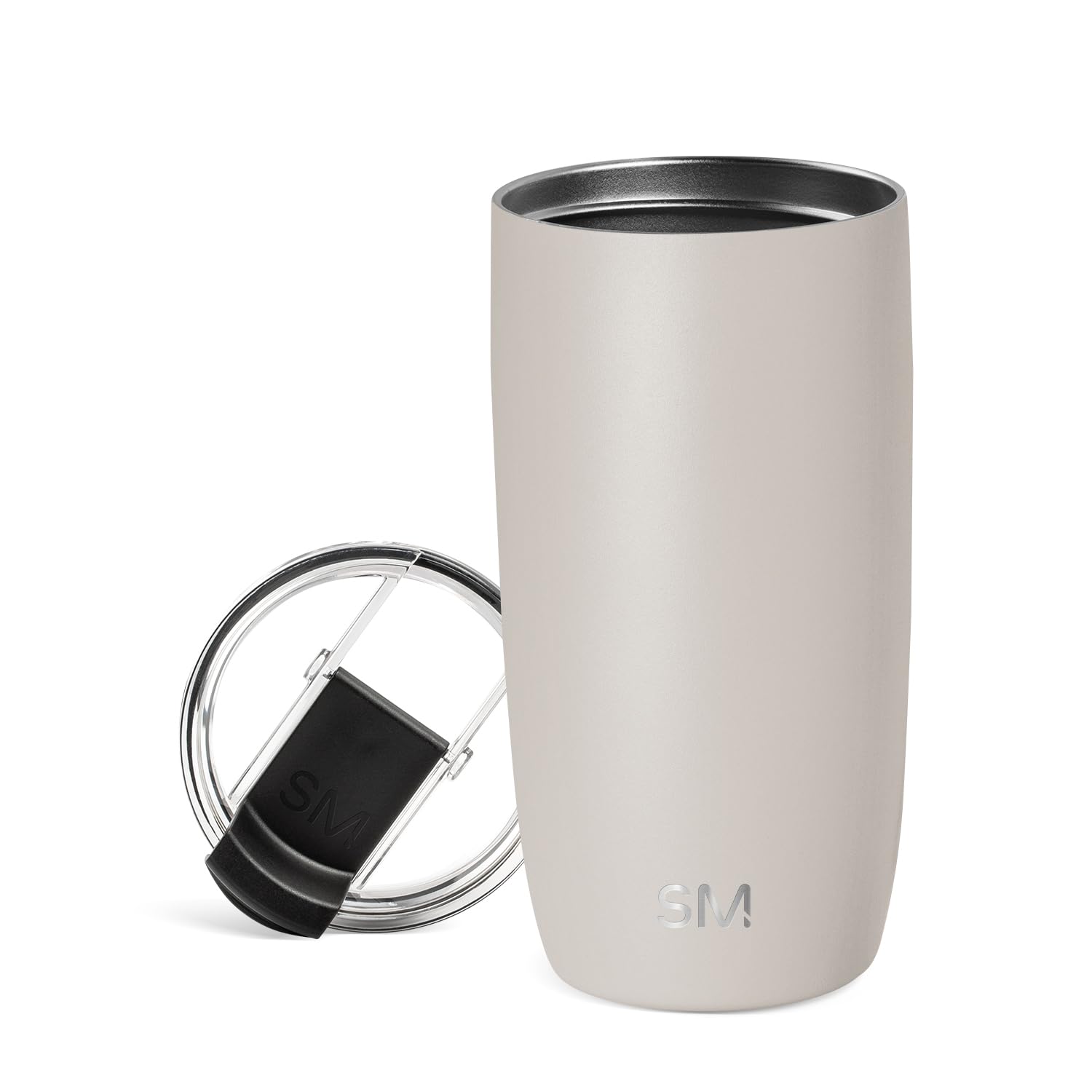Simple Modern Travel Coffee Mug with Lid | 16oz | Beige | Voyager Coffee Cup, Co