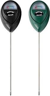 Fpxnb 2 Packs Soil Moisture Meter, Plant Water Meter for House Plants | Soil Tester Test Kit Soil for Garden Lawn Farm Indoor & Outdoor Use, No Battery Required (Black & Green)