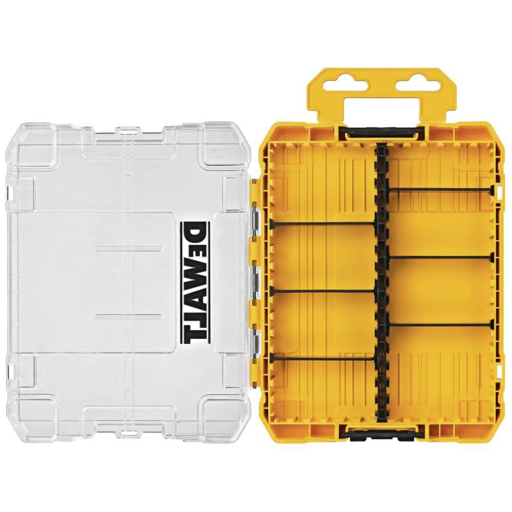 DEWALT Tool Box, Medium 8-Compartments Small Parts Organizer, Portable Tough Cas