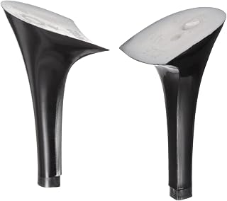 Generic 1pair Heel Repair Replacement 1.77"x3.54" High Stiletto Heel DIY for Women Shoe, Black