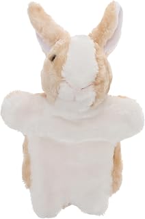 TOYANDONA Bunny Plush Toy Hand Puppet for Kids Soft Rabbit Hand Puppets Educational Animal Toy for Baby Storytelling and Parent-Child Interaction 11.81 Inch