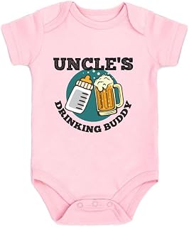 Uncles Drinking Buddy Baby Bodysuit Funny Infant One-Piece Outfit Newborn Baby Clothes Gift for Niece Nephew or New Uncles