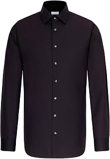Seidensticker Men's Business Shirt Slim Fit Wrinkle Resistant Kent Collar Extra Long Sleeve Shirt 100% Cotton