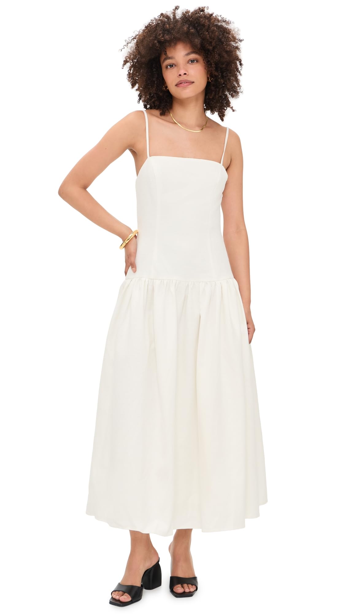 endless rose Women's Linen Drop Waist Maxi Dress