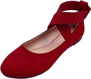 Feversole Coloured Suede Ballerina with Memory Foam Cushion for Macaroons for Women