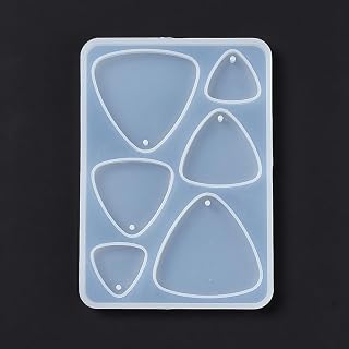 Triangle Pattern Silicone Mold Resin Mold Pendant Charm for DIY Epoxy Polymer Clay Crafts Dangle Earrings Necklace Jewelry Making Hanging Ornament 1PC