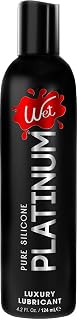 Wet Platinum Silicone-Based 4.2 Ounce Premium Personal Luxury Collection Lubricant for Men, Women & Couples, Condom Safe, Hypoallergenic, Glycerin & Paraben Free