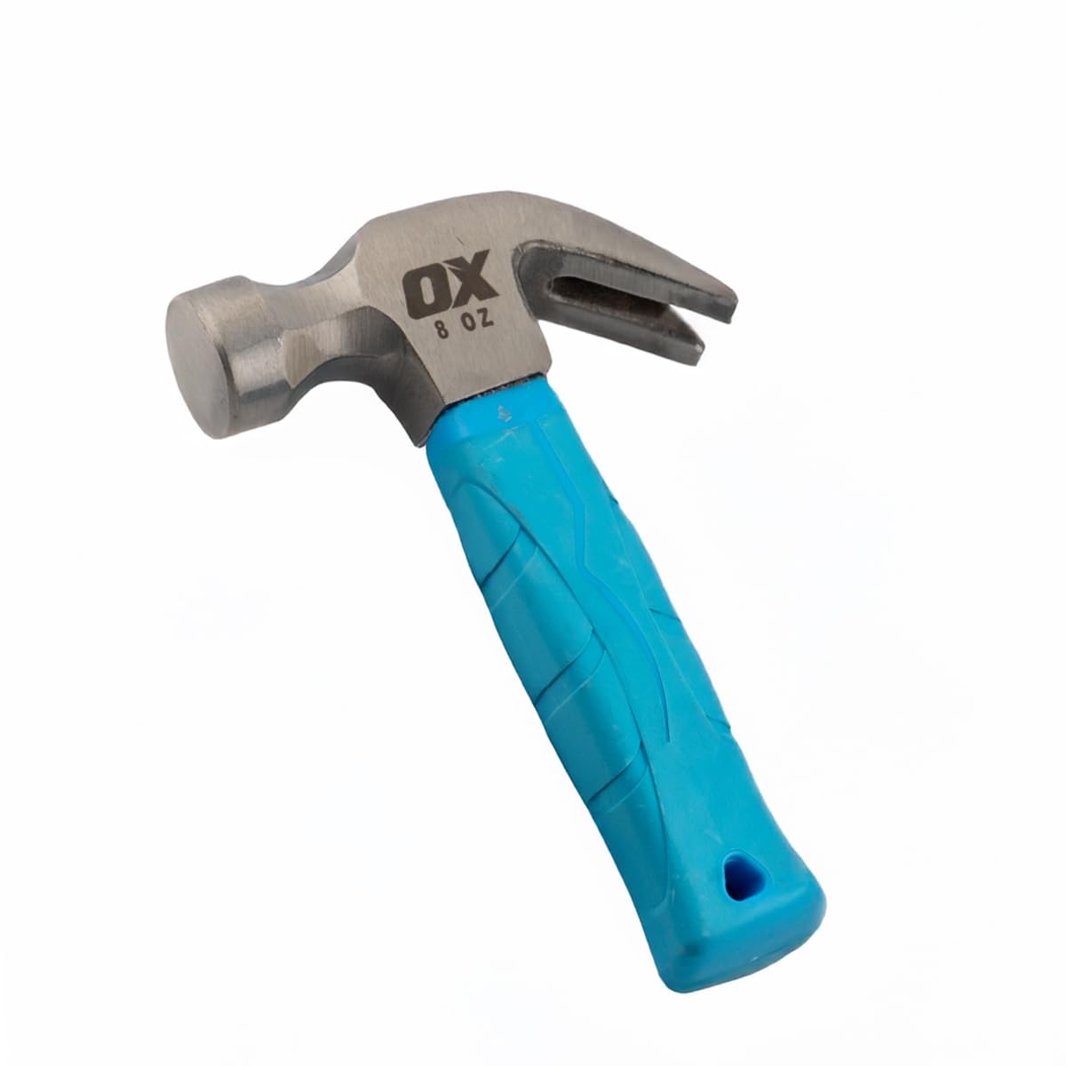 OX Trade Stubby Claw Hammer 8oz – Forged Steel, Fibreglass, Non-Slip