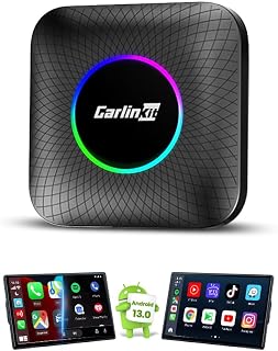 CarlinKit LED Version of Carplay/Android Car Wireless AIBox Adapter, suitable for wired CarPlay models, the product integrates Android 13.0 8+128G system, supports YouTube, Netflix and so on.