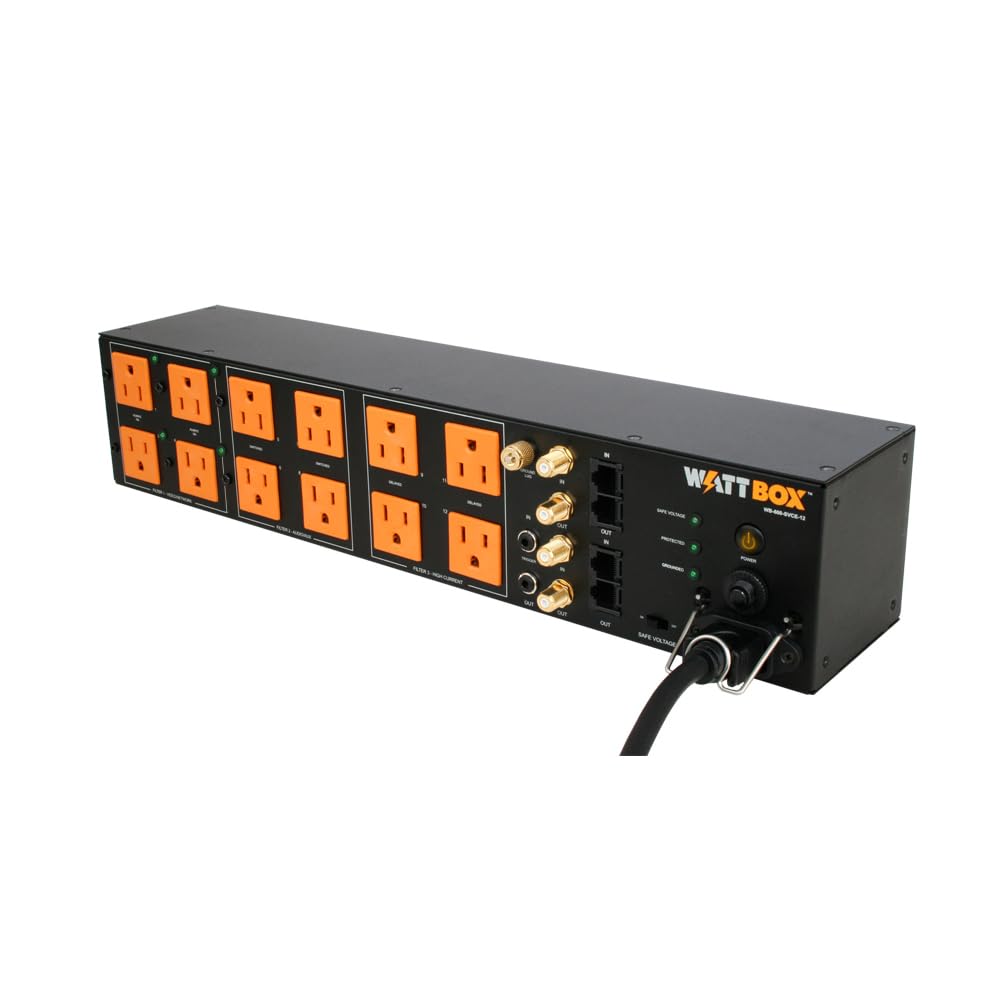 WattBox® Power Conditioner 12 Outlets with Sequencing and Safe Voltage with Coax