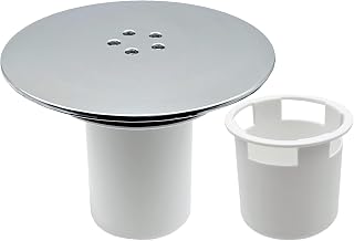 Shower Drain Cover, Chrome Shower Trap Cover Replacement, 90 mm / 115 mm Shower Plughole Cover, Removable Top Shower Waste Fitting Cap Parts, Shower Tray Plug Hole Cap Fast Flow