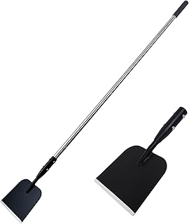 BARAYSTUS Flat Shovel with Adjustable Handle, 59 in Floor Scraper, Ice Scraper, Garden Cleaning Tool, Ice Chopper, Snow Shovel, Multifunctional Weed Remover for Walkway Driveway