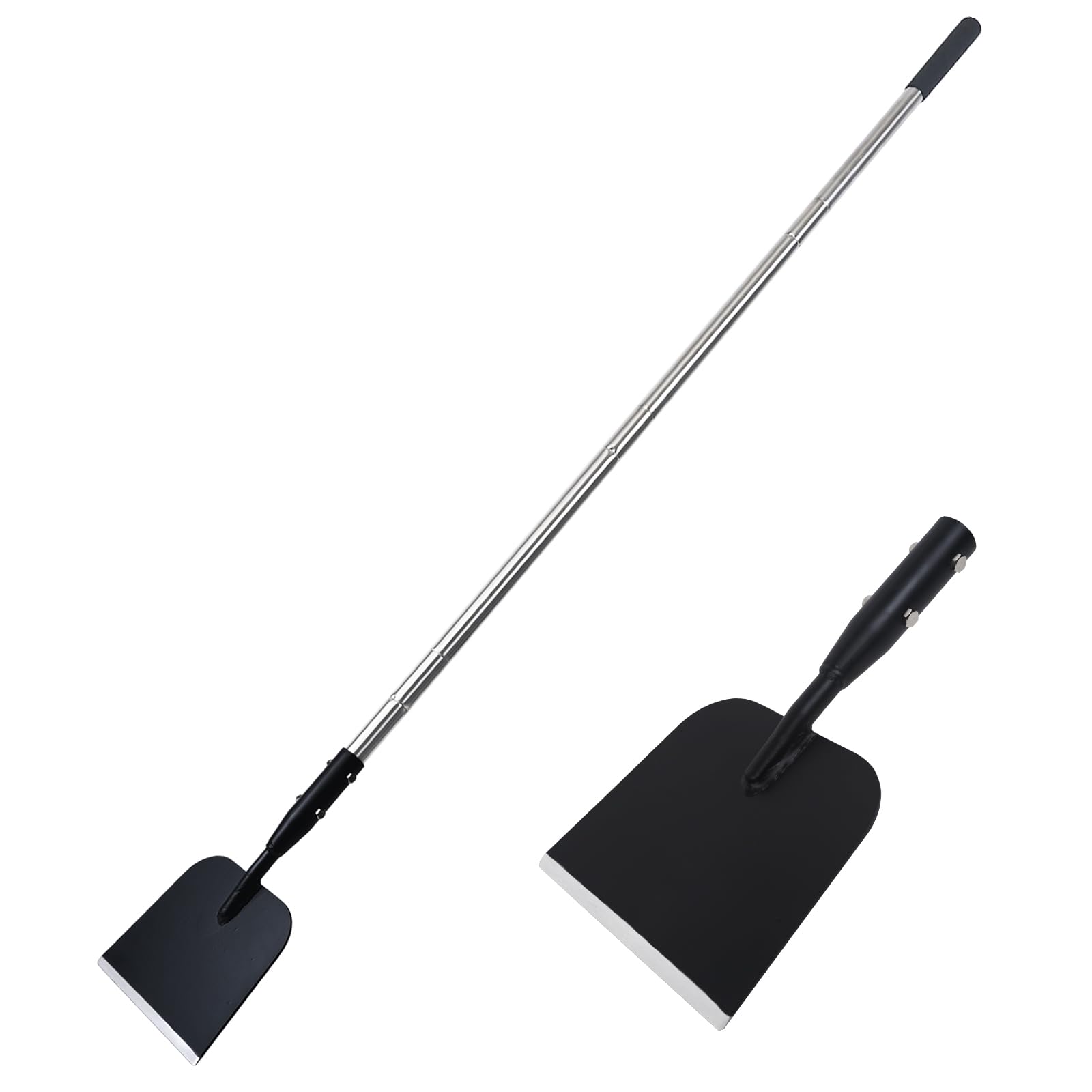 BARAYSTUS Flat Shovel with Adjustable Handle, 59 in Floor Scraper, Ice Scraper, 