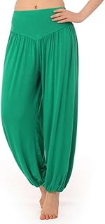 HOEREV Super Doux Spandex Modal Harem Yoga Pilates Trousers