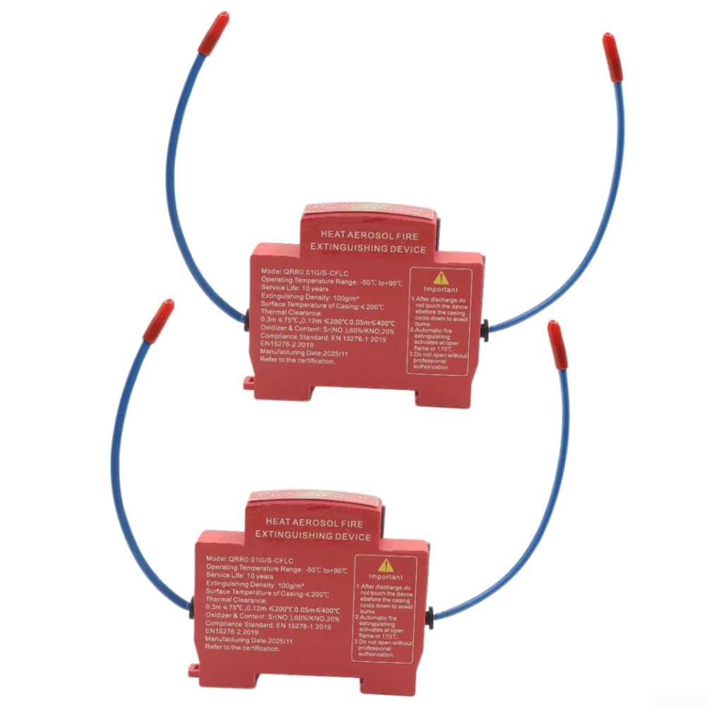 FUANA 2-Pack Automatic Fire Suppression System 170°C Activation – Dual Nozzle Fi