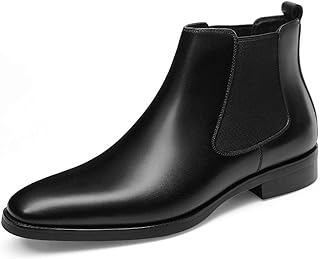 GIFENNSE Mens Leather Chelsea Boots Elegant Boots