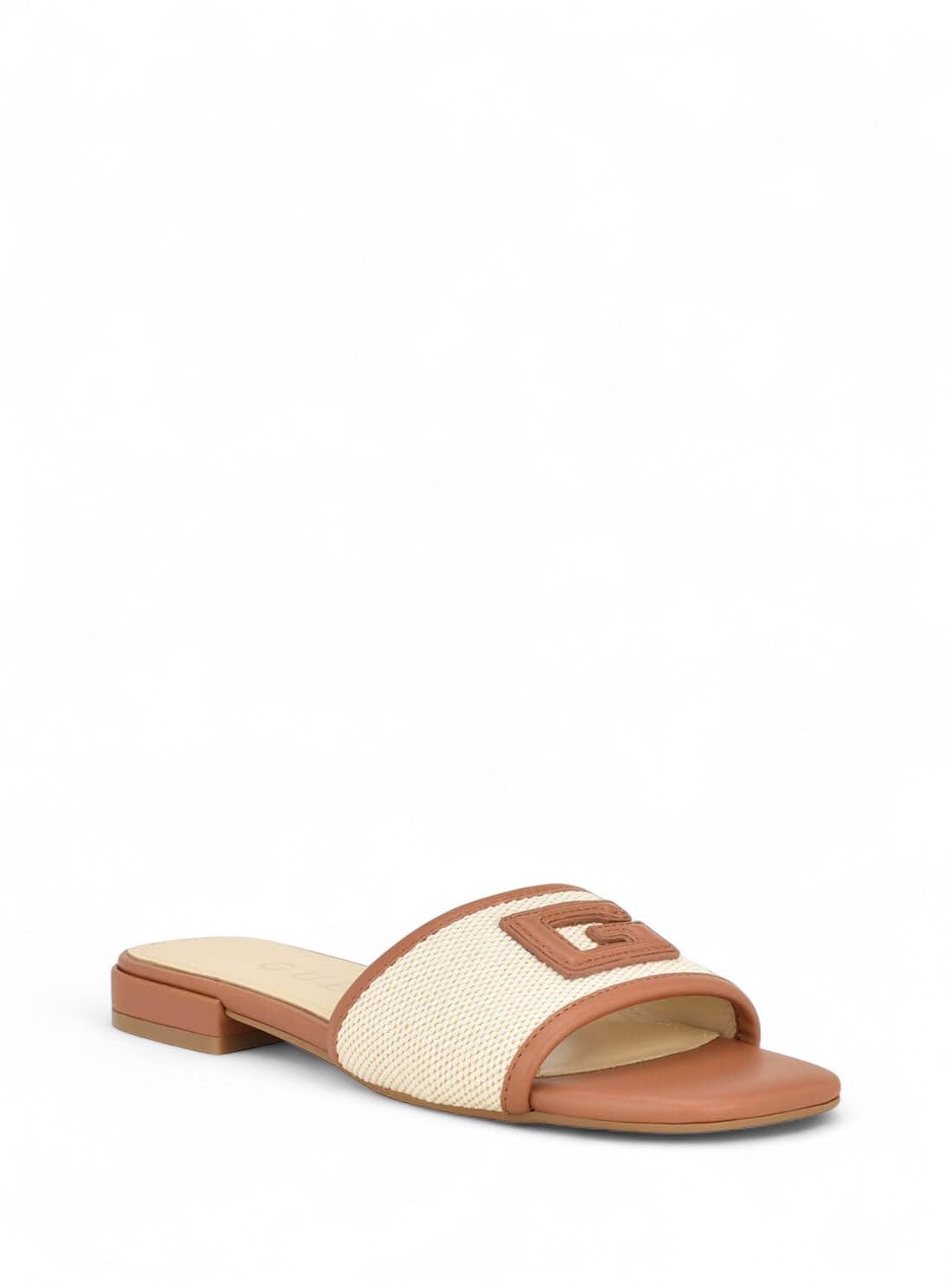 GUESS Tampa Women's Flat Sandals, Beige Natural Medium Multi, 39.5 EU