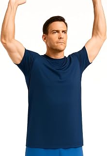 Mens Gym T-Shirt Extra Long Training Top 180cm Breathable Athletic