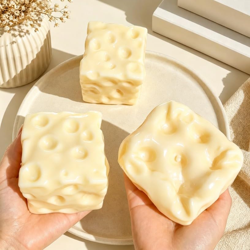 Cheese Squishy Toy – Coconut Oil Squishy Scentless Anti-Pop No Rebound Dough Tex
