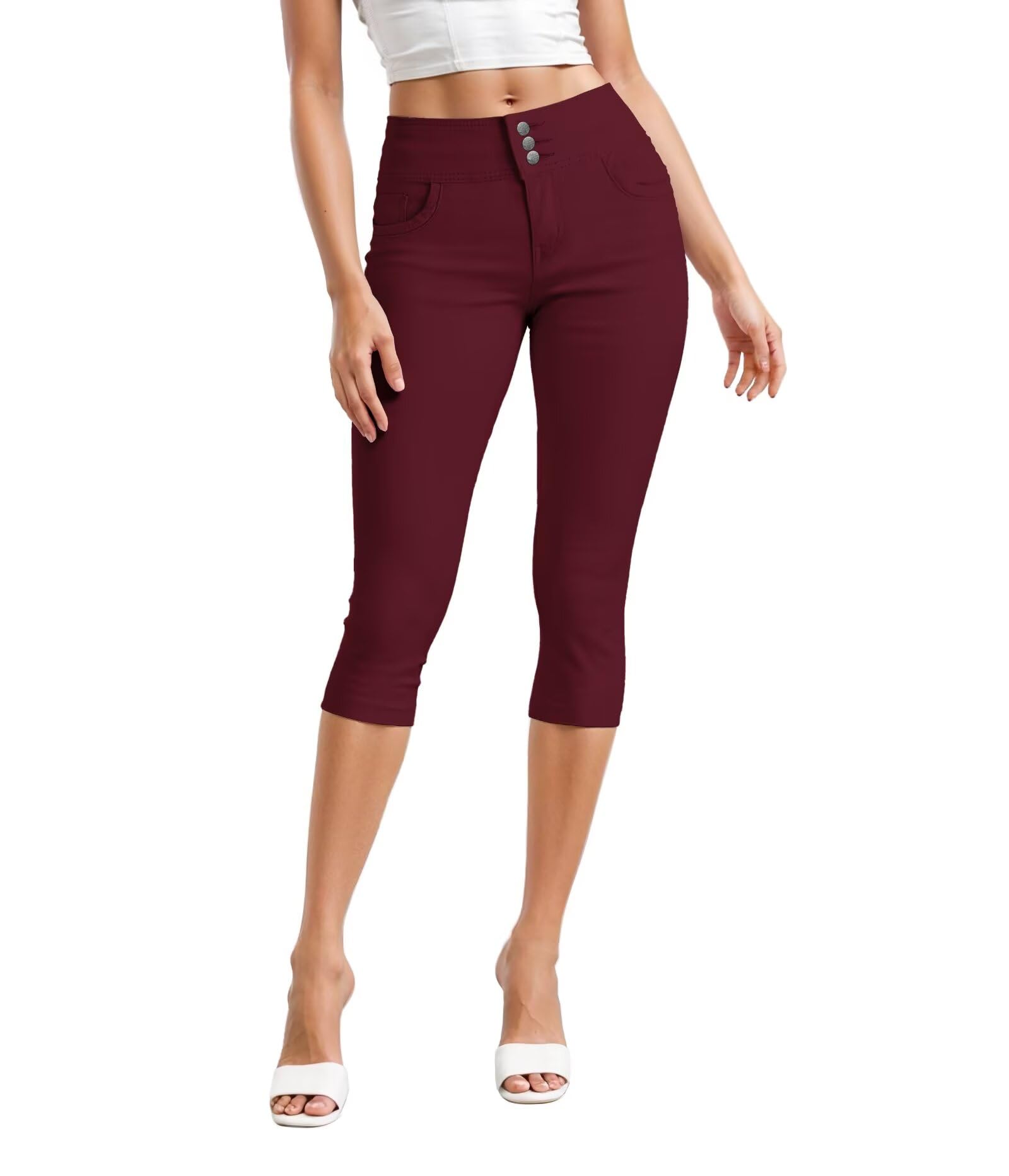 Hybrid & Company Women's Hyper Stretch Capri Jeans