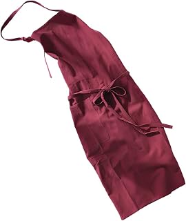 Anyasun Bib Apron, Linen, Cafe Style, Simple, Stylish, Natural, Scandinavian, Solid Color, Hides Bum, With Pockets, Unisex