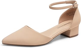 DREAM PAIRS Women's Low Heel Pointed Toe Flats