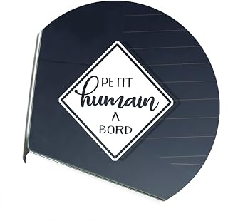Petit Humain à Bord - French Baby/Kids on Board Vinyl Decal | Set of 2 | 6 Inches | Car window - Bumper Sticker