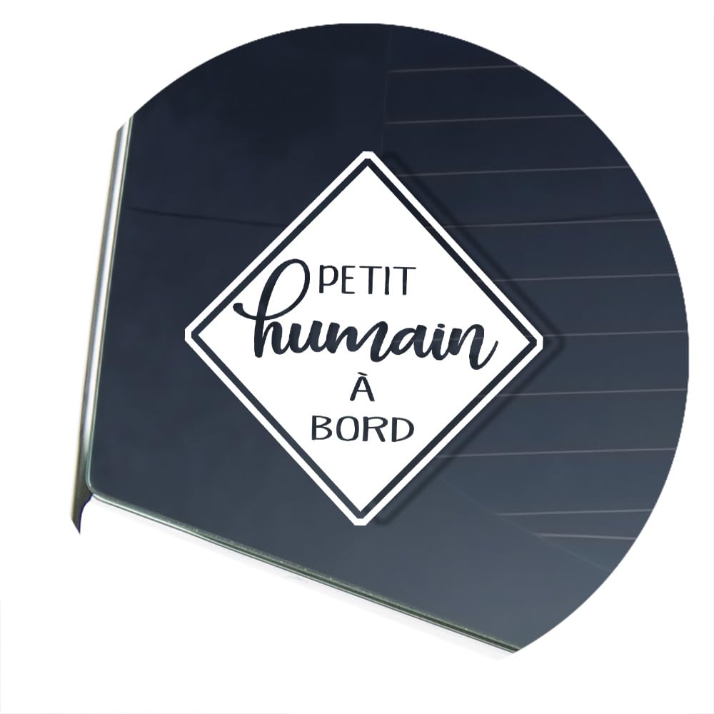 Petit Humain à Bord - French Baby/Kids on Board Vinyl Decal | Set of 2 | 6 Inche