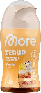 MORE Barista Zerup Vanilla 65ml Coffee Tea Hot Drinks | More than 50 servings, vegan, zero calories - made in Germany