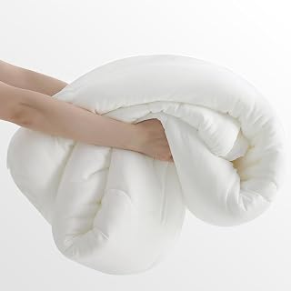 Kumori Thin Comforter, Double Comforter, Gentle Sleep, For Spring, Summer & Autumn, "Cloud Futon", Washable, Teijin Filling, Antibacterial, Deodorizing, Lightweight, Thin, Skin-friendly, Breathable, Comforter, Comforter, All Season Bedding, 74.8 x 82.7 inches (190 x 210 cm), White