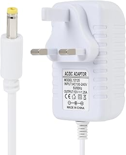 15W Power Supply Charger for Echo Dot 3rd 4th 5th Gen, 12V 1.25A Power Adapter Replacement Cable 2M, Compatible with Echo Show 5 1st 2nd Gen, Echo Dot with Clock, Echo Pop 2023, Fire TV Cube