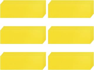 Generic 60pcs Dry Erase Magnetic Labels Colorful Strips 3" x 1" Writable Yellow Name Tag Stickers for Crafts Whiteboard Refrigerator Locker Home Office Classroom
