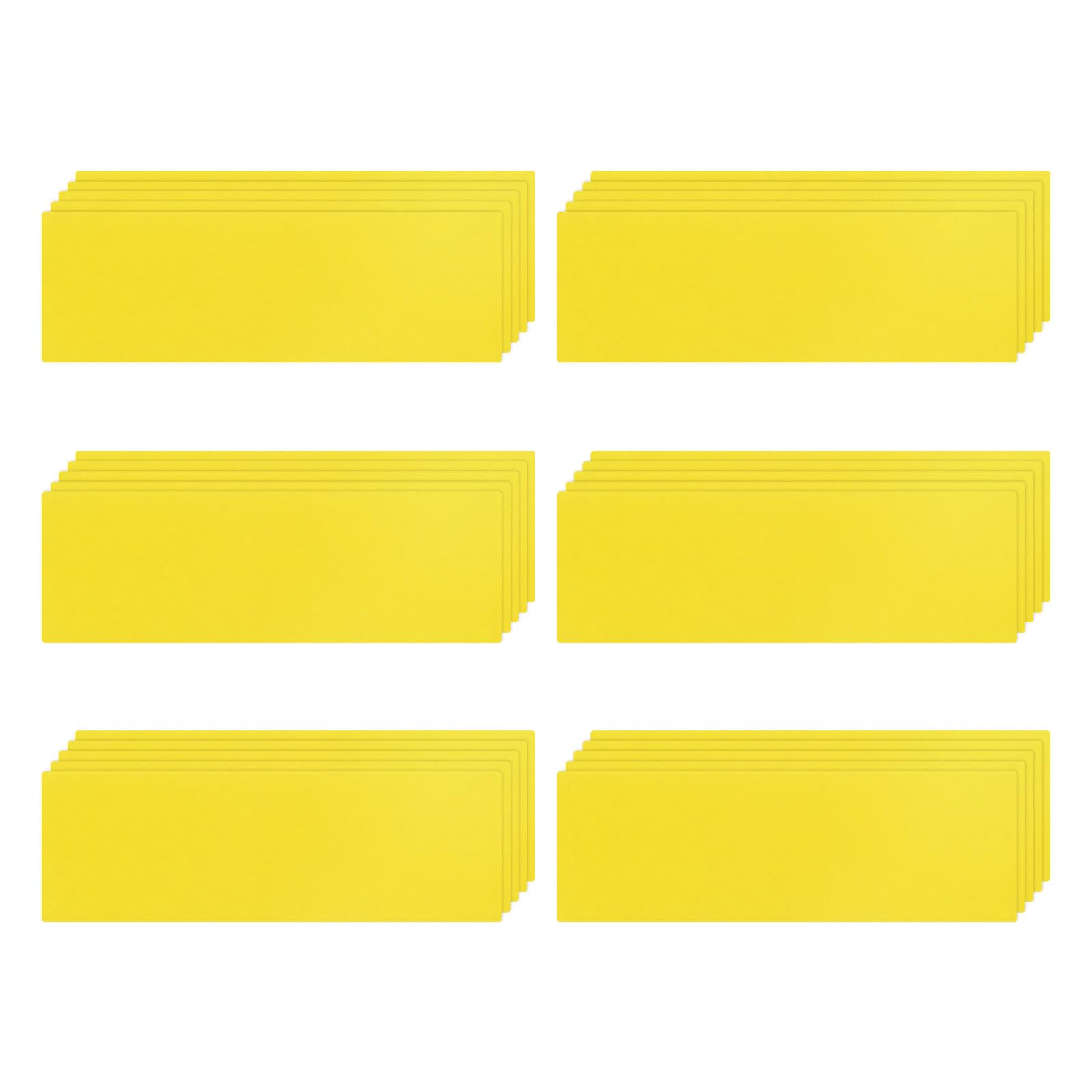 Generic 60pcs Dry Erase Magnetic Labels Colorful Strips 3" x 1" Writable Yellow 