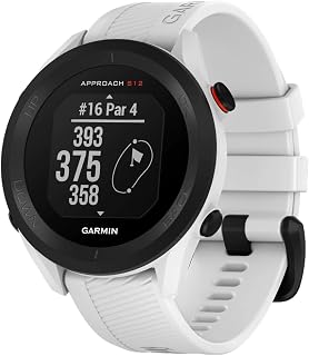 Garmin Approach S12, 44mm Golf GPS watch, White | Essential on course features, pre loaded with up to 43,000 courses, up to 30 hours in GPS mode