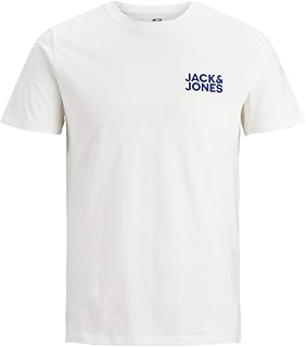 JACK & JONES NOS Men's Jjecorp Logo Tee Ss Crew Neck Ss19 Noos T-Shirt Not Applicable, White (Cloud Dancer Fit: Slim/Small Print), XX-Large
