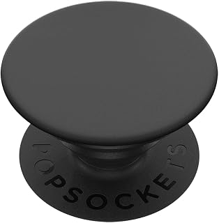 PopSockets Adhesive Phone Grip, Holder- Black | Anti-Drop, Kickstand, Secure Comfortable Hold, Black, Create a Mobile Phone Outfit
