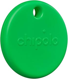 Chipolo POP Tracker Tag - Colorful, Compatible, Loud Bluetooth Tracker | With Call Your Phone & Out of Range Alert, Works with Apple Find My or Find Hub on Android (Green)