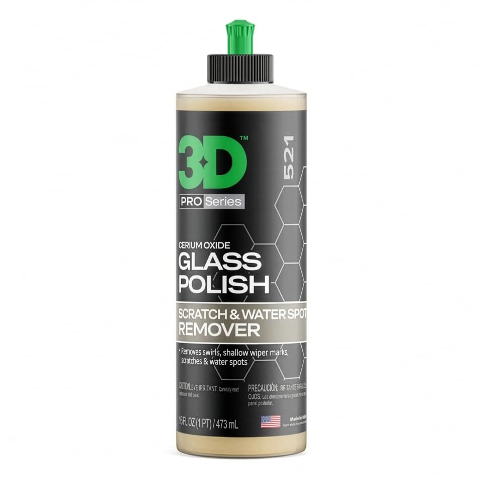 3D Glass Polish – Cerium-Oxide Based Window Polish, Light & Fine Glass Scratch R