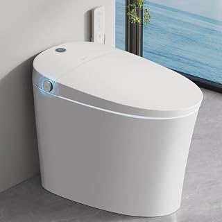 EPLO One Piece Smart Toilet Bidet, Tank&Pump, Foam Shield, Auto Flush E18