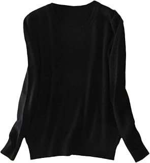 Women's Cashmere Pullover O-Neck Long Sleeve Knitted Sweater