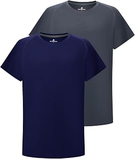DEVOROPA Youth Boys Rash Guard Toddler Swim Shirts Short Sleeve Sun Shirts Lightweight Quick Dry UPF 50+ Kids Surf Swimsuit