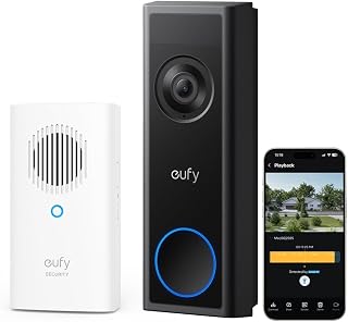 eufy Security Video Doorbell Camera Wireless C31 with Chime, 2K FHD | Dual Power Options, Live Video Call, Easy Installation, Quick-Release Battery, 24/7 Recording, No Monthly Fee