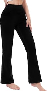Women's Elastic Waist Jeggings High Waisted Bootcut with Pockets Flared Fashion Slim Denim Pants Leggings Wide Stretch Wide Leg
