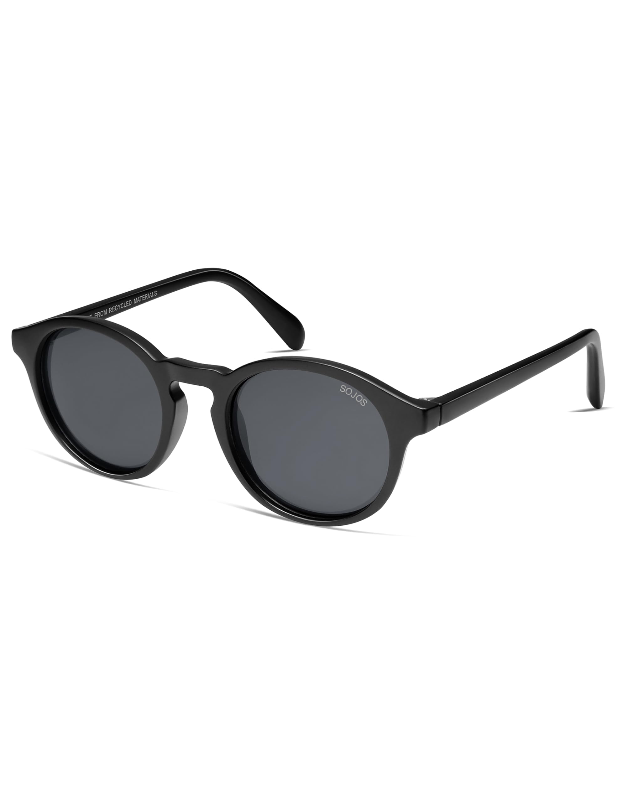 SOJOS オーシャンコレクション 偏光レトロラウンドサングラス レディース メンズ リサイクルフィッシングネットフレーム 環境に優しい 北極海