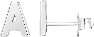 PAVOI Initial Earrings for Women, 925 Sterling Silver Alphabet Letter Studs