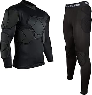 Jellybro Men's Padded Football Protective Gear Set Training Suit for Soccer Basketball Paintball Rib Protector