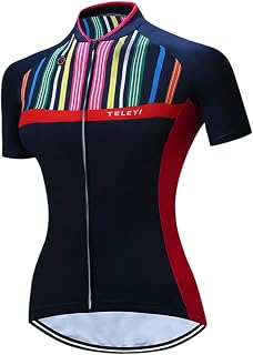 Ladies Cycling Jersey Short Sleeve 3 Pockets Reflective S-3XL