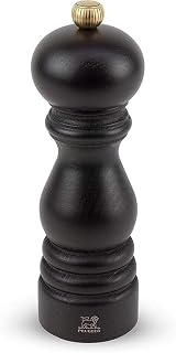 Peugeot Paris Classic Adjustable Pepper Mill Grinder, 7 in, Chocolate | Manual Black Pepper Grinder, Beech Wood, Fine to Coarse Grind, Lifetime Mechanism Warranty, Made in France