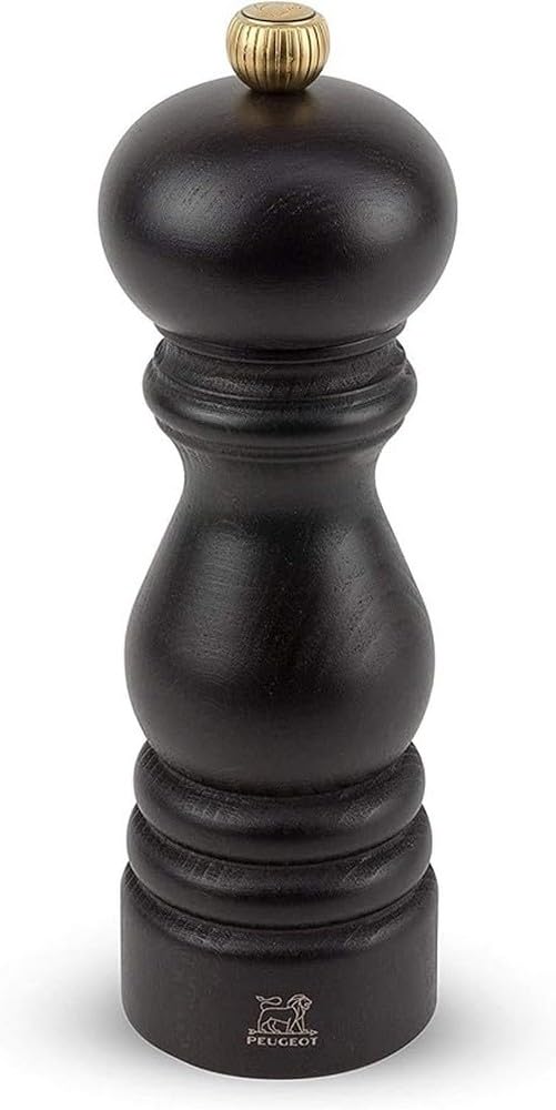 Peugeot Paris Classic Adjustable Pepper Mill Grinder, 7 in, Chocolate | Manual B
